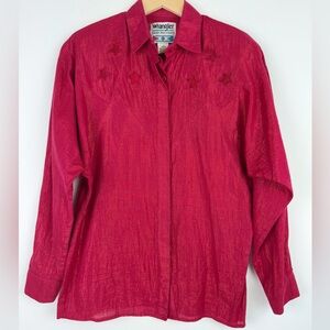 Wrangler Vintage Red Metallic Star Blouse